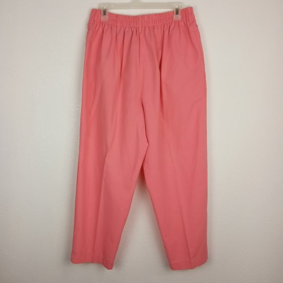 Karen Scott Women's Pink Pants Size 16 Stretch Elastic Waist Front Pockets - Picture 5 of 12
